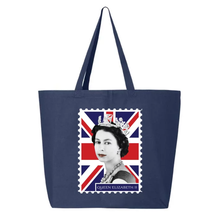 Queen Elizabeth II England Stamp 25L Jumbo Tote