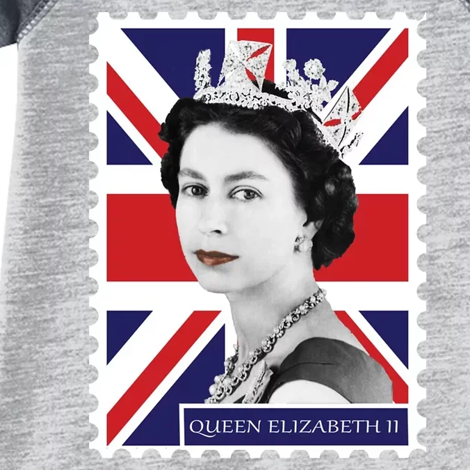 Queen Elizabeth II England Stamp Infant Baby Jersey Bodysuit