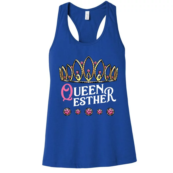 Queen Esther Jewish Purim Costume Humorous Holiday Carnival Gift Women's Racerback Tank