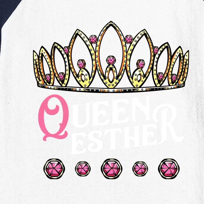 Queen Esther Jewish Purim Costume Humorous Holiday Carnival Gift Baseball Sleeve Shirt