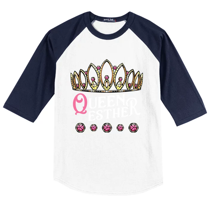 Queen Esther Jewish Purim Costume Humorous Holiday Carnival Gift Baseball Sleeve Shirt