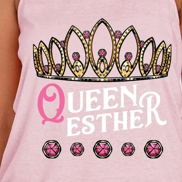 Queen Esther Jewish Purim Costume Humorous Holiday Carnival Women's Knotted Racerback Tank