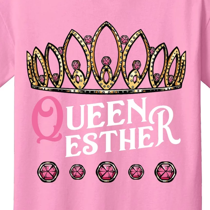 Queen Esther Jewish Purim Costume Humorous Holiday Carnival Kids T-Shirt