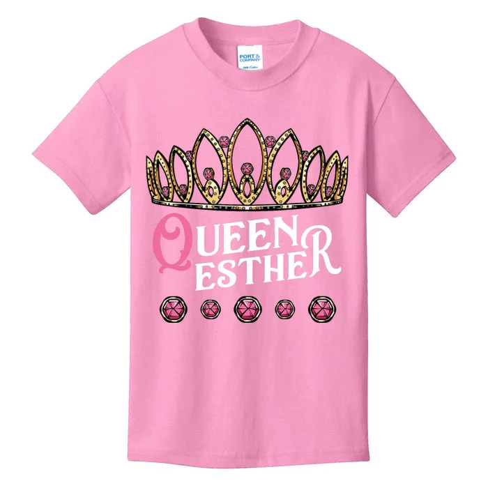 Queen Esther Jewish Purim Costume Humorous Holiday Carnival Kids T-Shirt