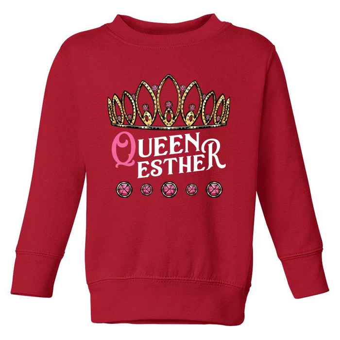 Queen Esther Jewish Purim Costume Humorous Holiday Carnival Toddler Sweatshirt