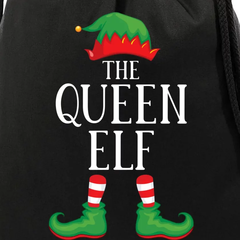 Queen Elf Matching Group Xmas Funny Family Christmas Drawstring Bag