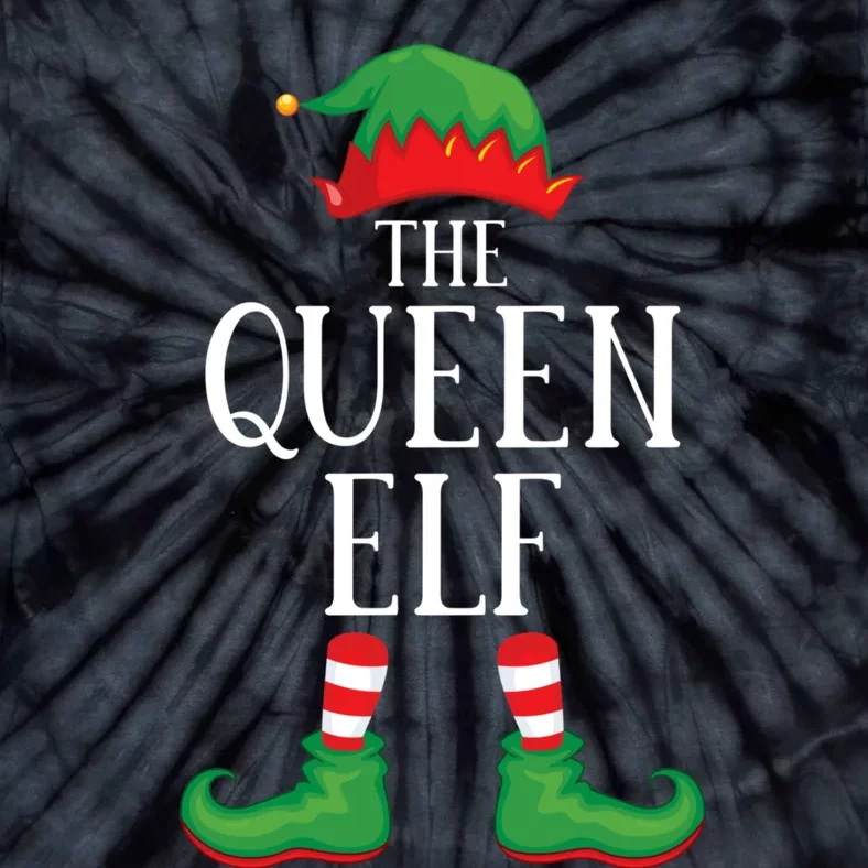 Queen Elf Matching Group Xmas Funny Family Christmas Tie-Dye T-Shirt