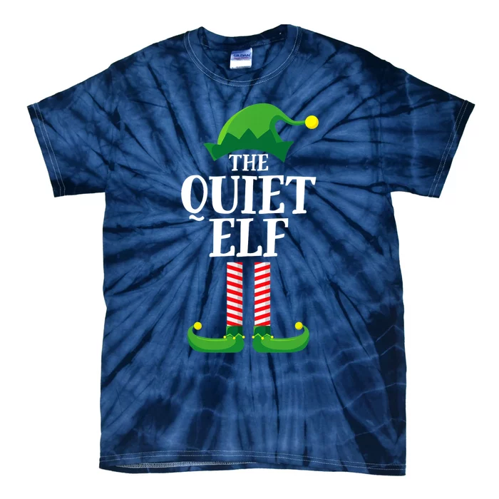 Quiet Elf Matching Family Group Christmas Party Tie-Dye T-Shirt