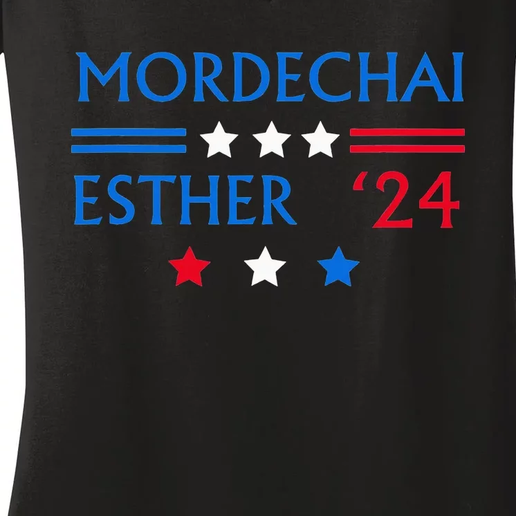 Queen Esther Mordechai 2024 Purim Costume For Such A Time As Women's V-Neck T-Shirt