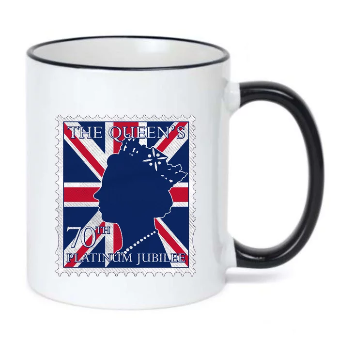 Queen Elizabeth Platinum Jubilee Celebration Queens 70th Anniversary Union Jack Black Color Changing Mug