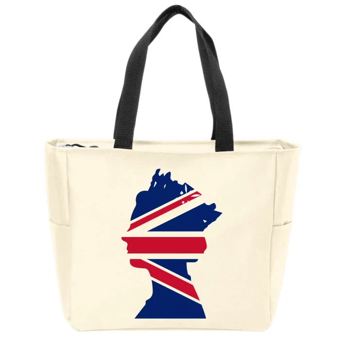 Queen Elizabeth Platinum Jubilee Celebration Queens 70th Anniversary Union Jack Zip Tote Bag