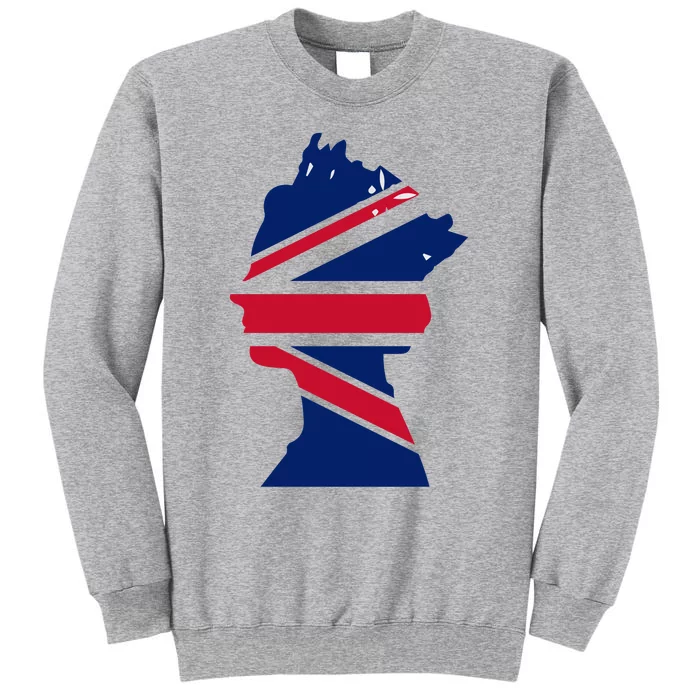 Queen Elizabeth Platinum Jubilee Celebration Queens 70th Anniversary Union Jack Tall Sweatshirt