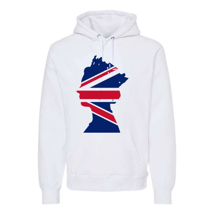 Queen Elizabeth Platinum Jubilee Celebration Queens 70th Anniversary Union Jack Premium Hoodie