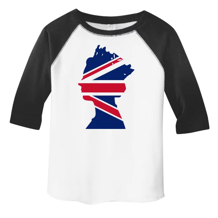 Queen Elizabeth Platinum Jubilee Celebration Queens 70th Anniversary Union Jack Toddler Fine Jersey T-Shirt