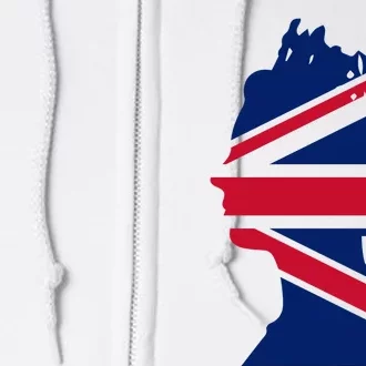 Queen Elizabeth Platinum Jubilee Celebration Queens 70th Anniversary Union Jack Full Zip Hoodie