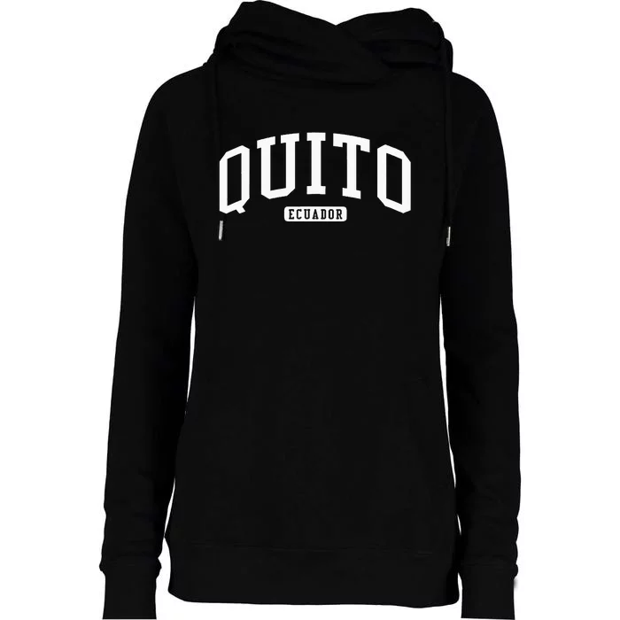 Quito Ecuador Style Womens Funnel Neck Pullover Hood