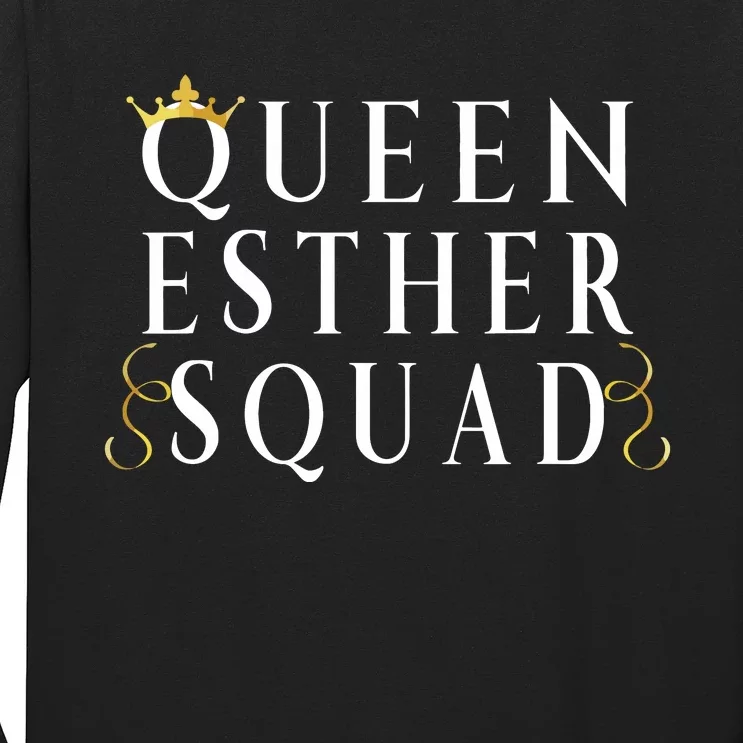 Queen Esther Squad Purim Jewish Festival Long Sleeve Shirt