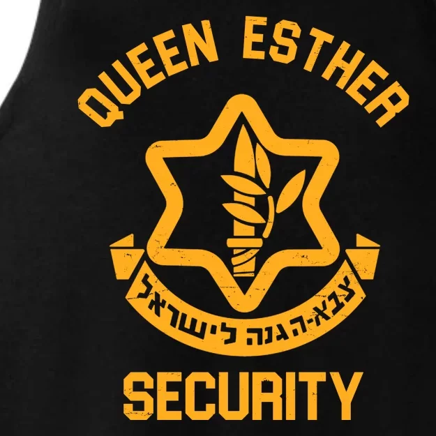 Queen Esther Security Purim Purim Funny Ladies Tri-Blend Wicking Tank