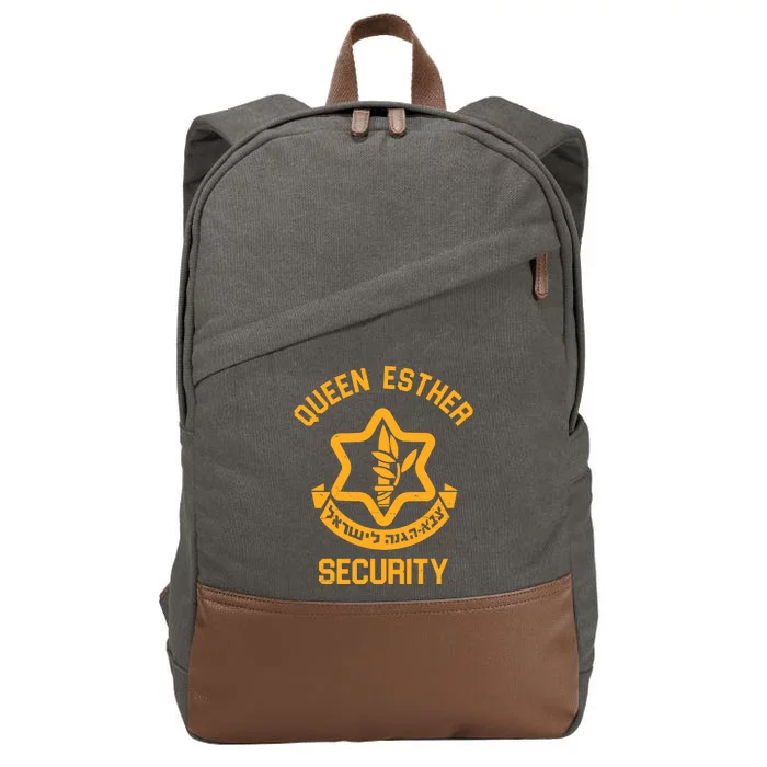 Queen Esther Security Purim Purim Funny Cotton Canvas Backpack