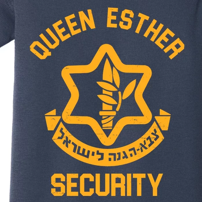 Queen Esther Security Purim Purim Funny Baby Bodysuit