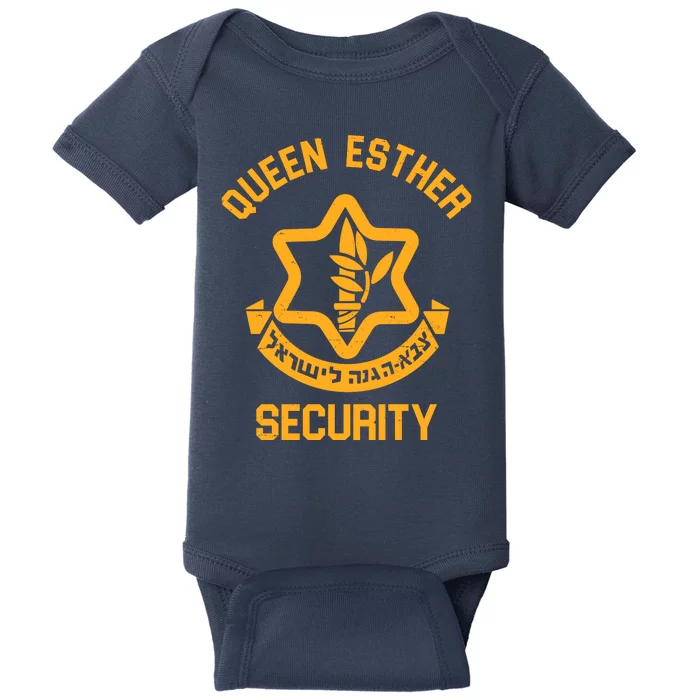 Queen Esther Security Purim Purim Funny Baby Bodysuit