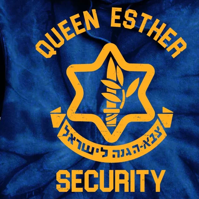 Queen Esther Security Purim Purim Funny Tie Dye Hoodie