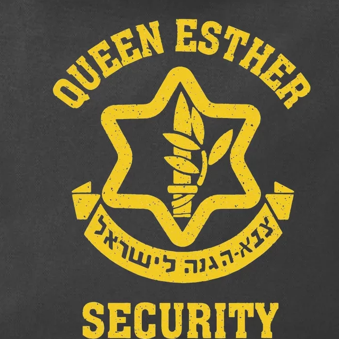 Queen Esther Security Funny Purim Costume Idf Tzahal Israel Zip Tote Bag