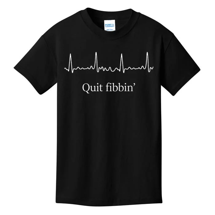 Quit Fibbin Atrial Fibrillation Funny Medical Kids T-Shirt