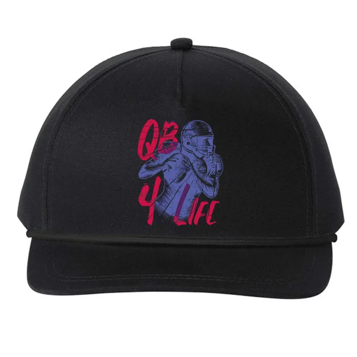 Quarterback For Life Football Player Snapback Five-Panel Rope Hat