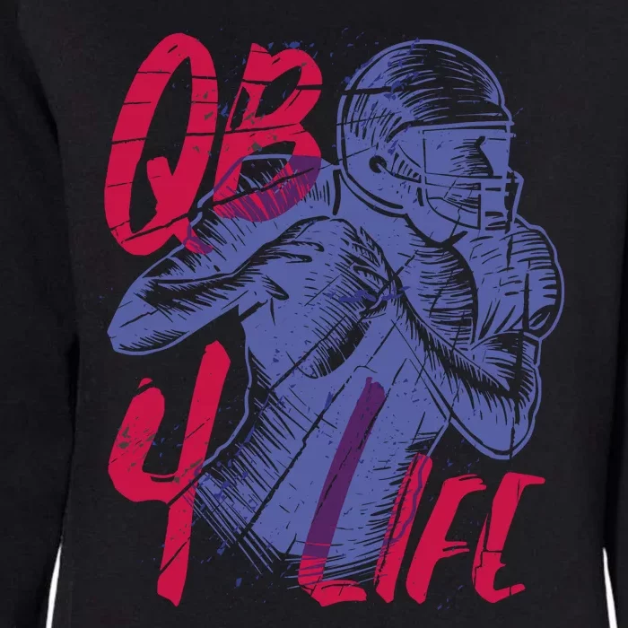 Quarterback For Life Football Player Womens California Wash Sweatshirt