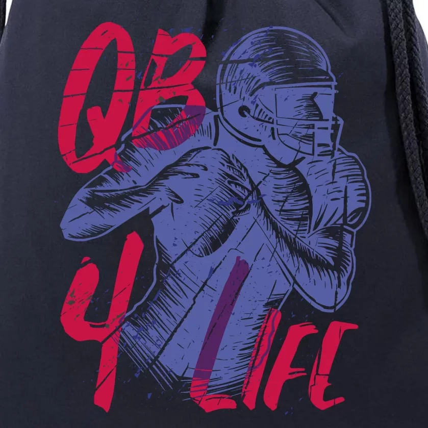 Quarterback For Life Football Player Drawstring Bag