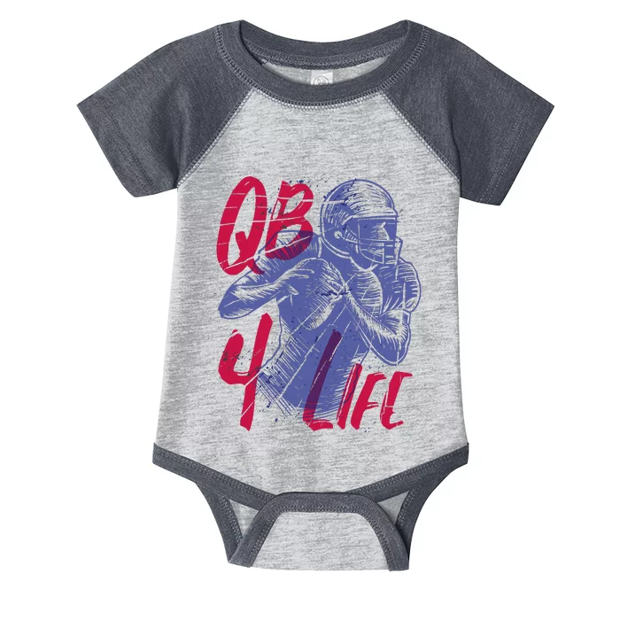 Quarterback For Life Football Player Infant Baby Jersey Bodysuit