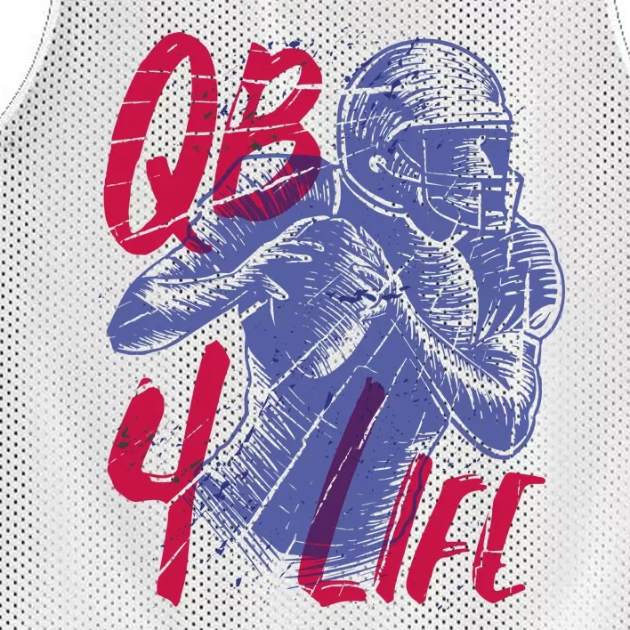 Quarterback For Life Football Player Mesh Reversible Basketball Jersey Tank