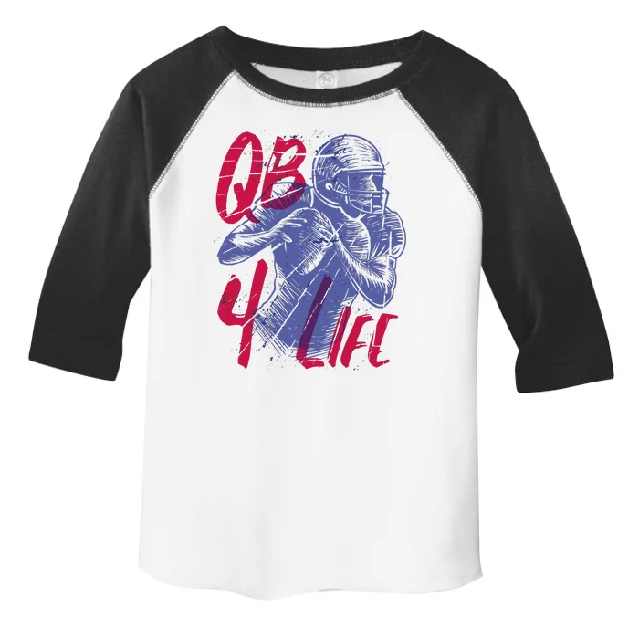 Quarterback For Life Football Player Toddler Fine Jersey T-Shirt