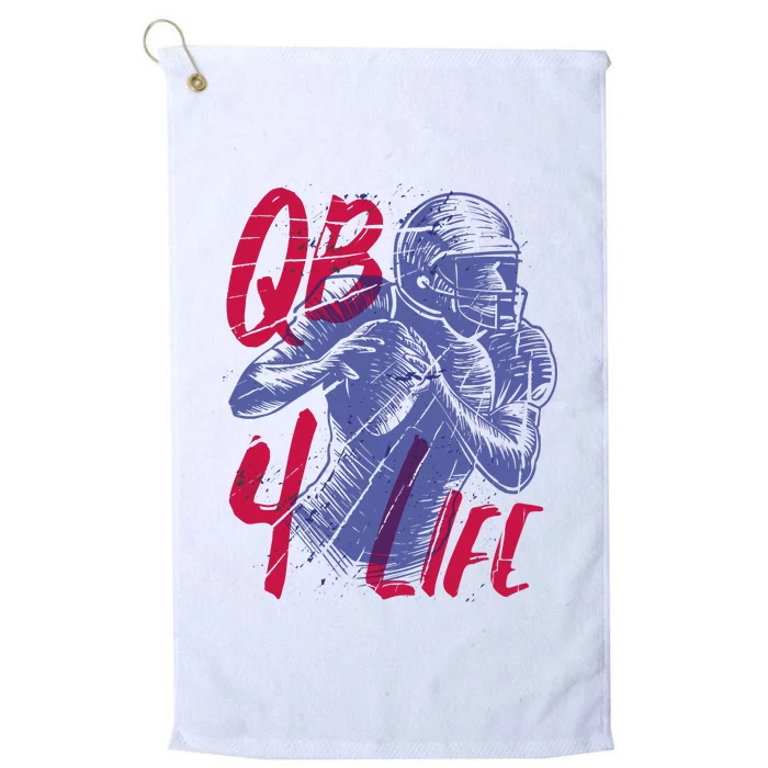 Quarterback For Life Football Player Platinum Collection Golf Towel