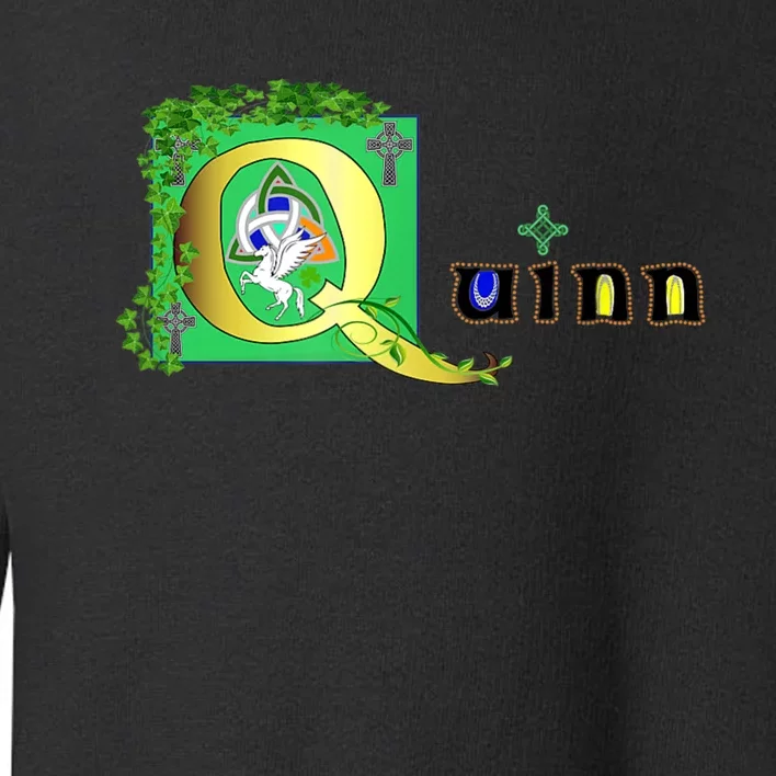 Quinn Family Name In A Celtic, Illuminated Letter Style Toddler Sweatshirt