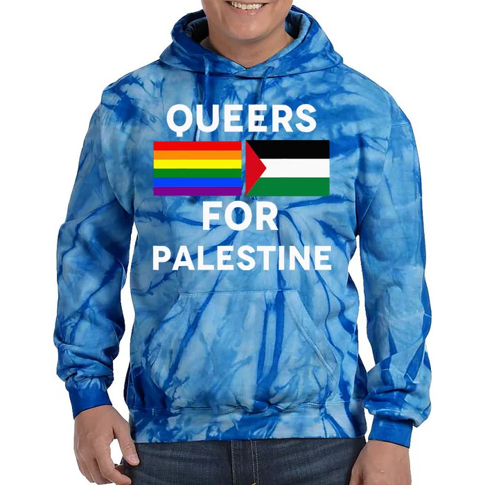 Queers For Palestine Tie Dye Hoodie