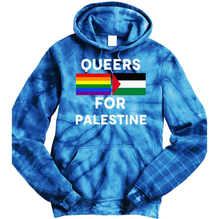 Queers For Palestine Tie Dye Hoodie