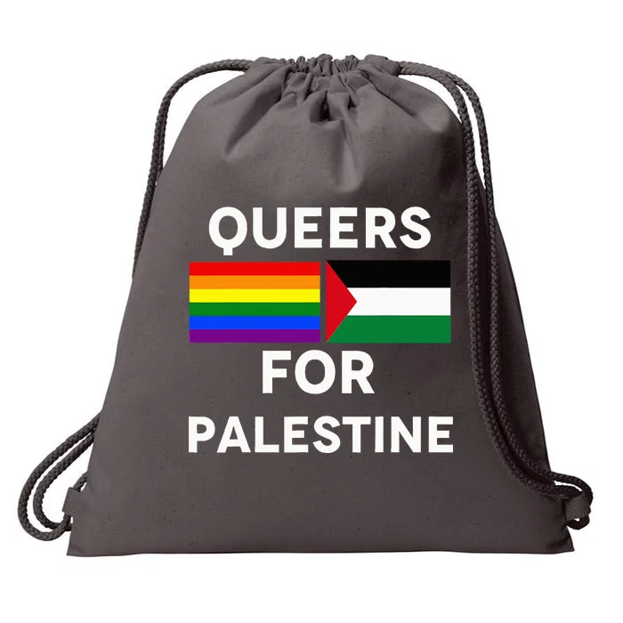 Queers For Palestine Drawstring Bag