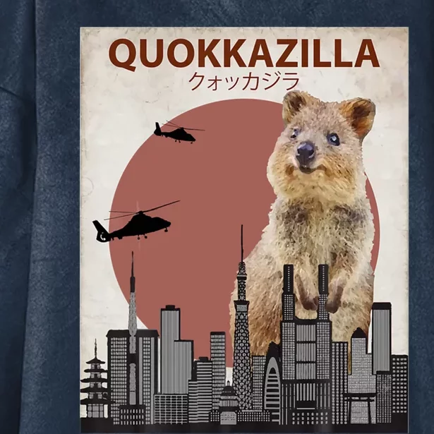 Quokkazilla Funny Quokka Hooded Wearable Blanket