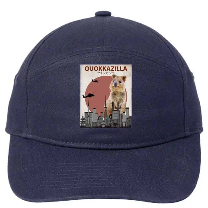 Quokkazilla Funny Quokka 7-Panel Snapback Hat