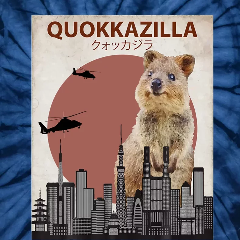 Quokkazilla Funny Quokka Tie-Dye T-Shirt