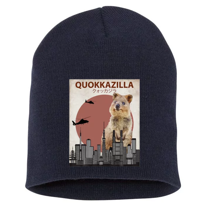 Quokkazilla Funny Quokka Short Acrylic Beanie