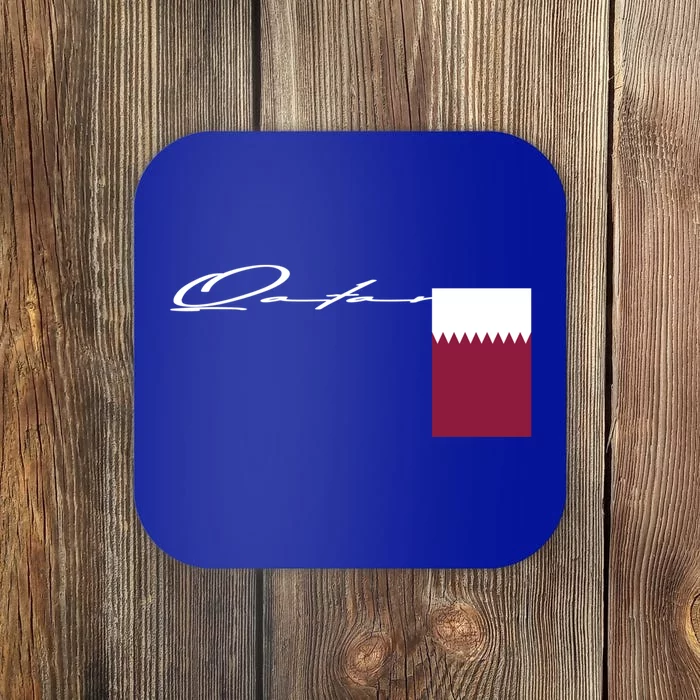 Qatar Flag Signature Patriotic Pole Cool Gift Coaster