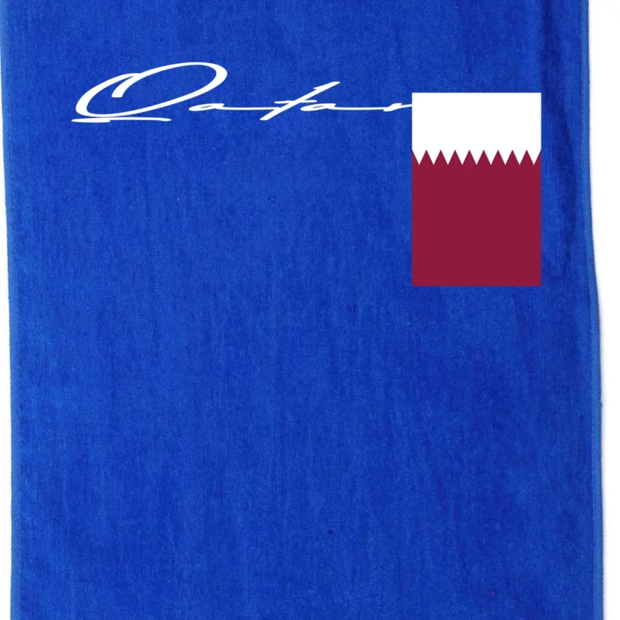 Qatar Flag Signature Patriotic Pole Cool Gift Platinum Collection Golf Towel