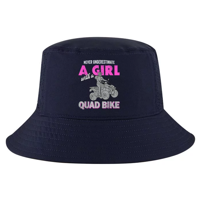 Quad Four Wheeler Never Underestimate A Girl 4 Wheeler Cool Comfort Performance Bucket Hat