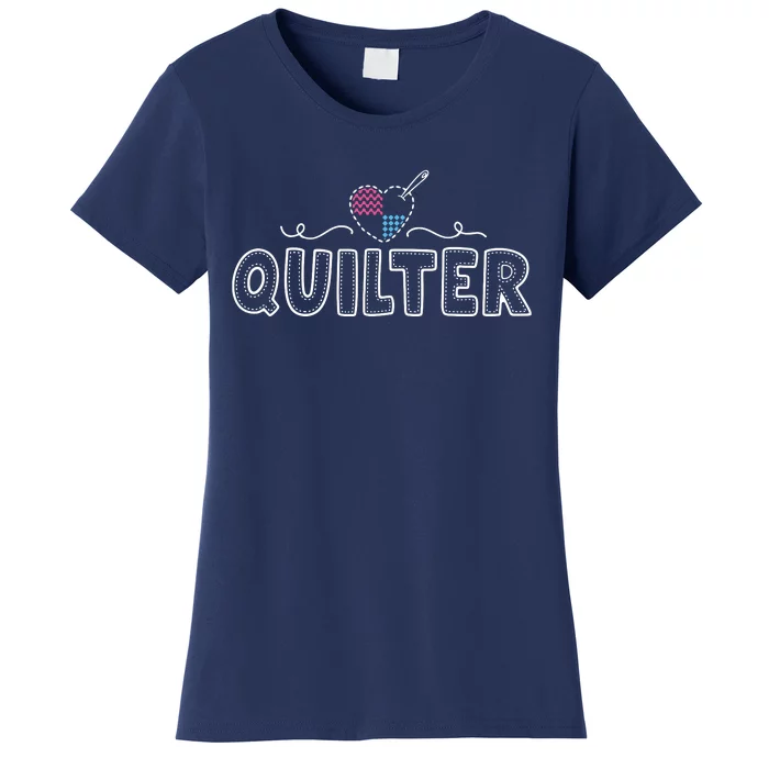 Quilter For Women Quilting Gift Love Quilt Sewing Women's T-Shirt