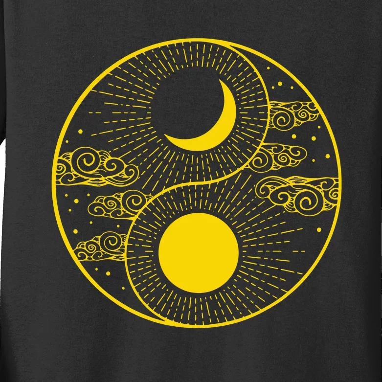 Qi Gong Clothes Tai Chi Qigong Chi Gong Yin Yang Kids Long Sleeve Shirt