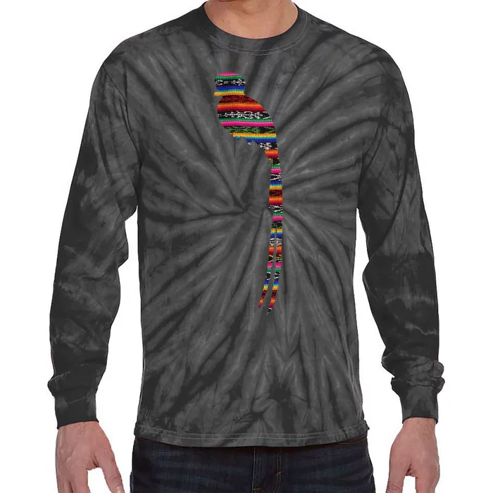 Quetzal Guatemala Chapin Antigua Tikal Tradicional Maya Tie-Dye Long Sleeve Shirt