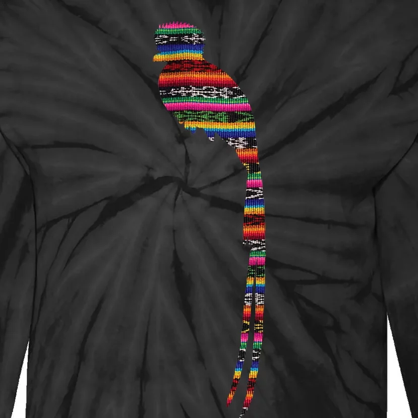 Quetzal Guatemala Chapin Antigua Tikal Tradicional Maya Tie-Dye Long Sleeve Shirt